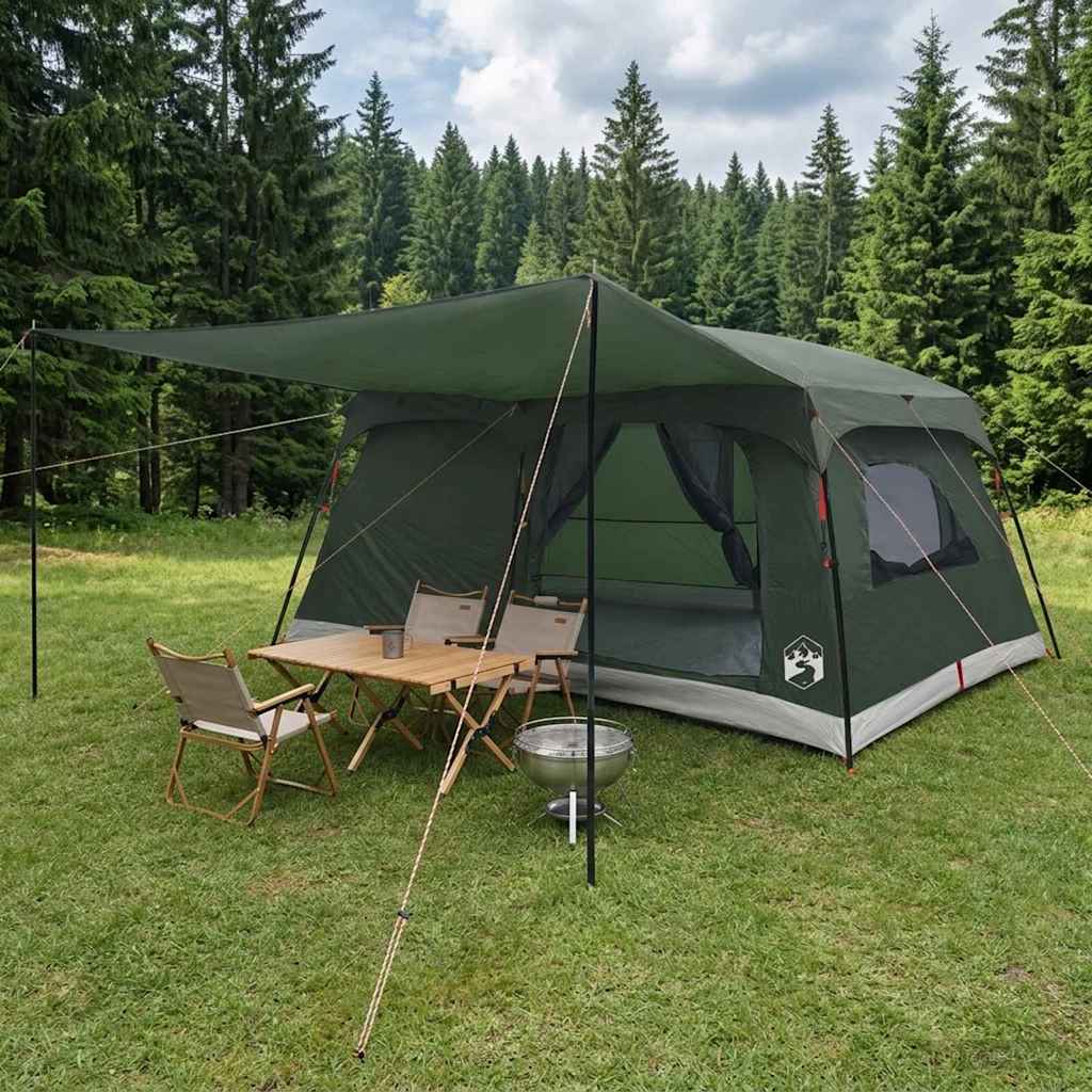 Obiteljski šator s krovom Maslinasto zelena 500 x 400 x 230 cm
