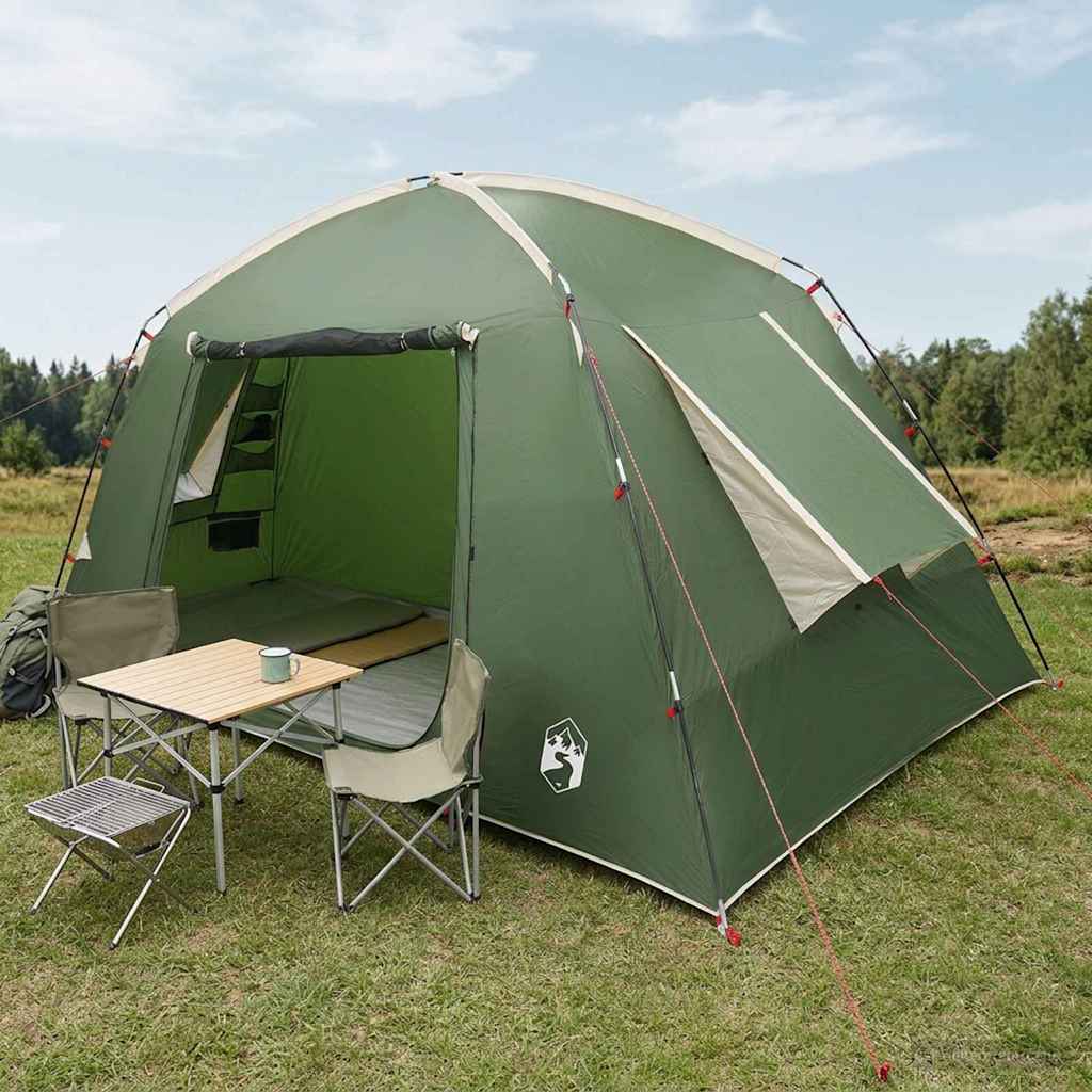 Kabinski šator s krovom Zelena 300 x 210 x 156 cm Poliester