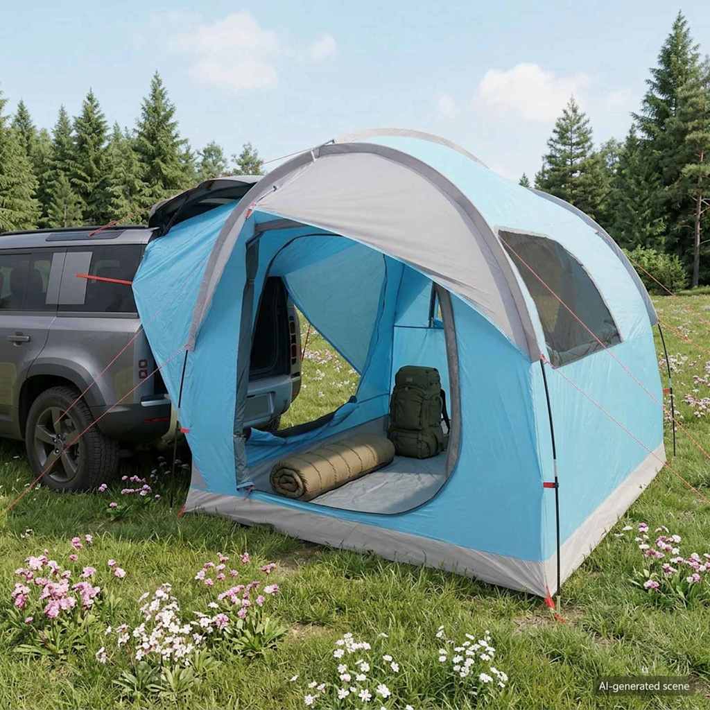 Šator za auto Plava 239 x 210 x 210 cm Poliester i čelik