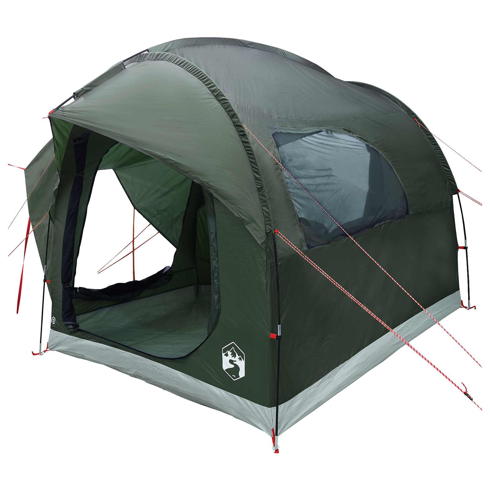 Šator za auto s krovom Maslinasto zelena 239 x 210 x 210 cm