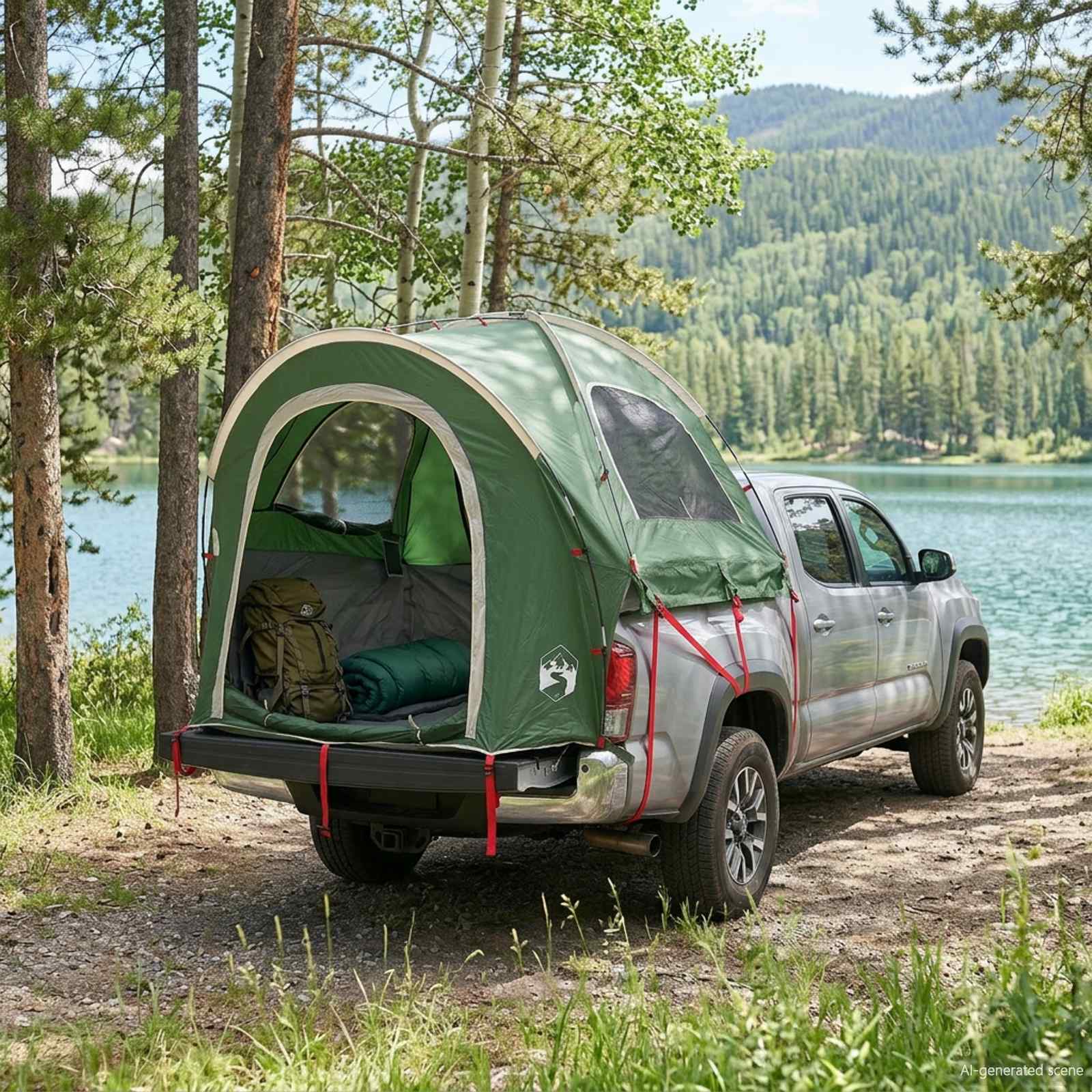 Šator za auto Zelena 200 x 170 x 170 cm Poliester i čelik