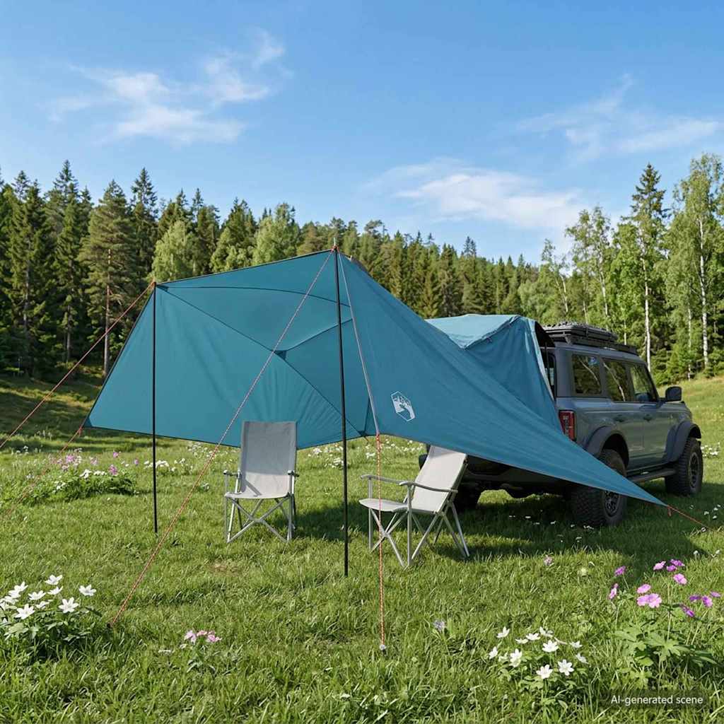 Šator za auto Plava 308 x 215 x 220 cm Poliester i čelik