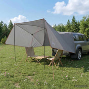 Šator za auto s krovom Siva i narančasta 308 x 215 x 220 cm
