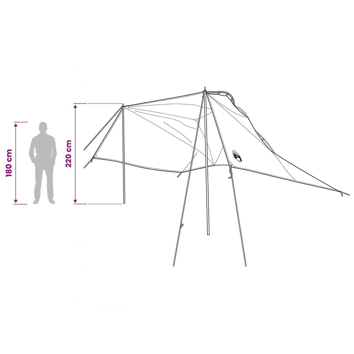 Šator za auto Maslinasto zelena 350 x 250 cm Poliester i čelik