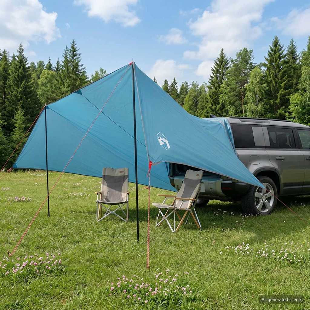 Nadstrešnica za vozilo s krovom Plava 518 x 580 x 215 cm