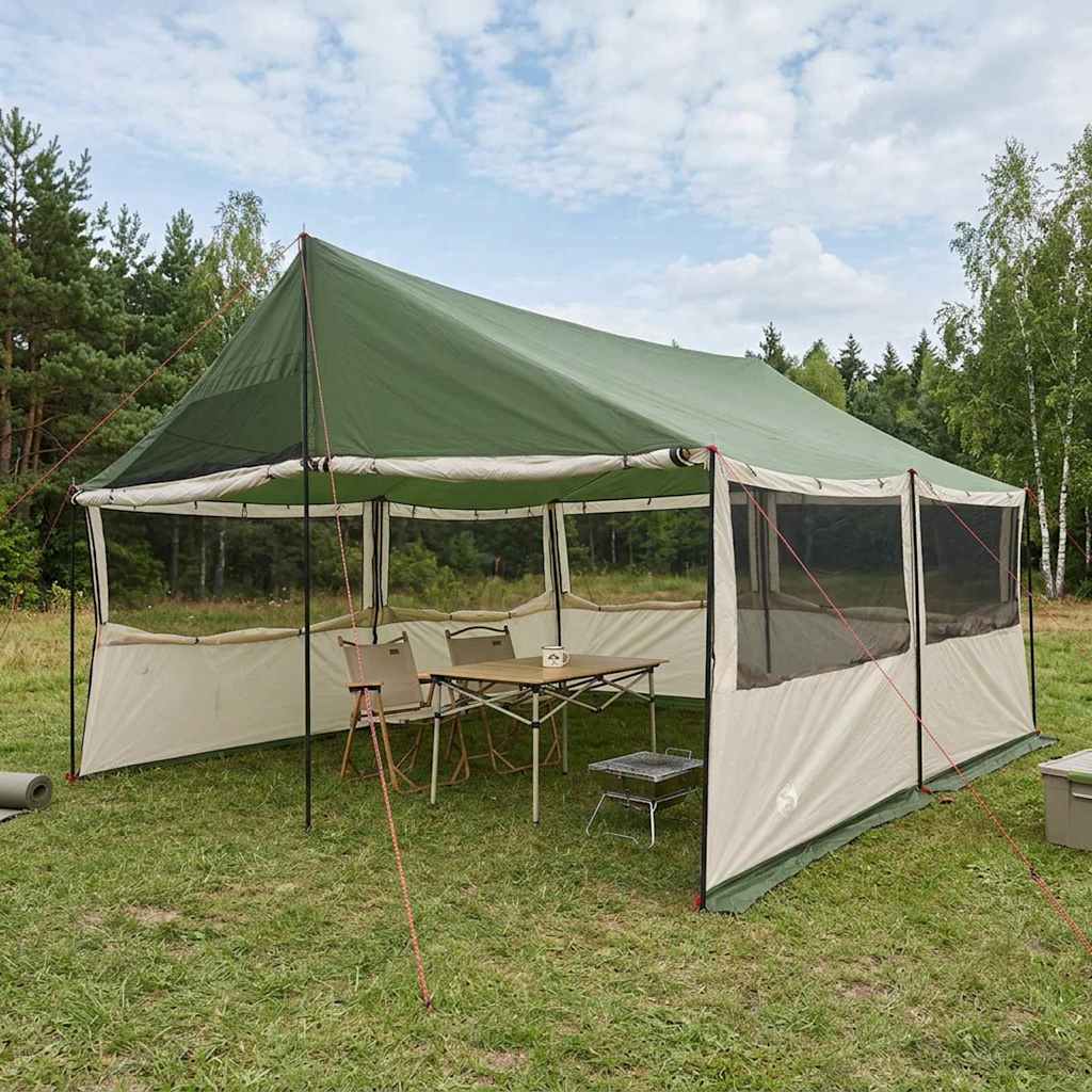 Obiteljski šator Zelena 450 x 400 x 265 cm Poliester i čelik