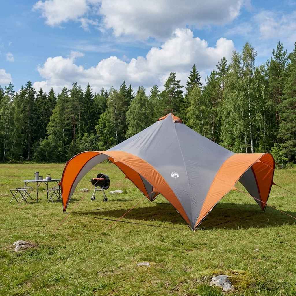 Šator za zabave s krovom Siva i narančasta 500 x 500 x 350 cm