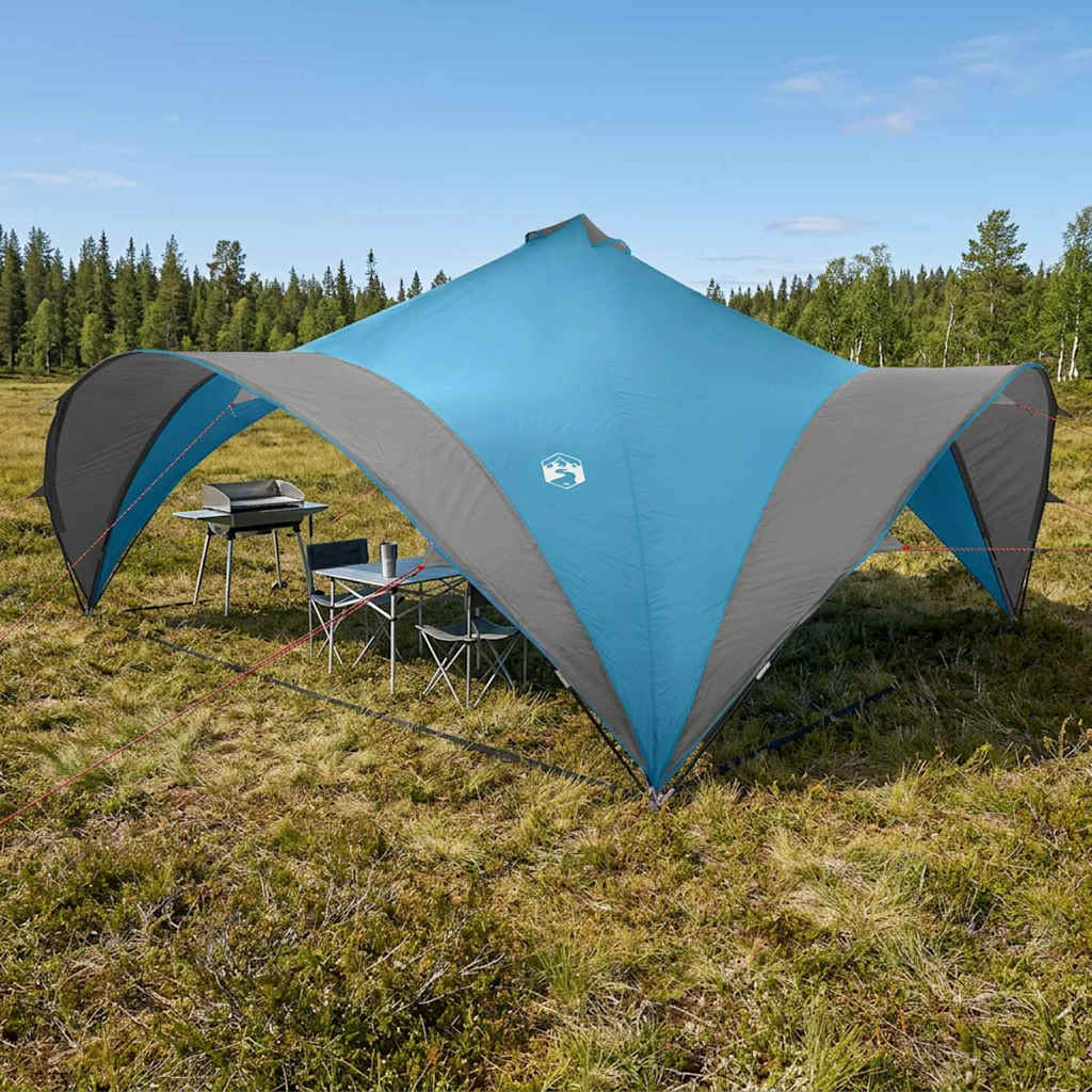 Šator za zabave Plava 600 x 600 x 400 cm Poliester i čelik