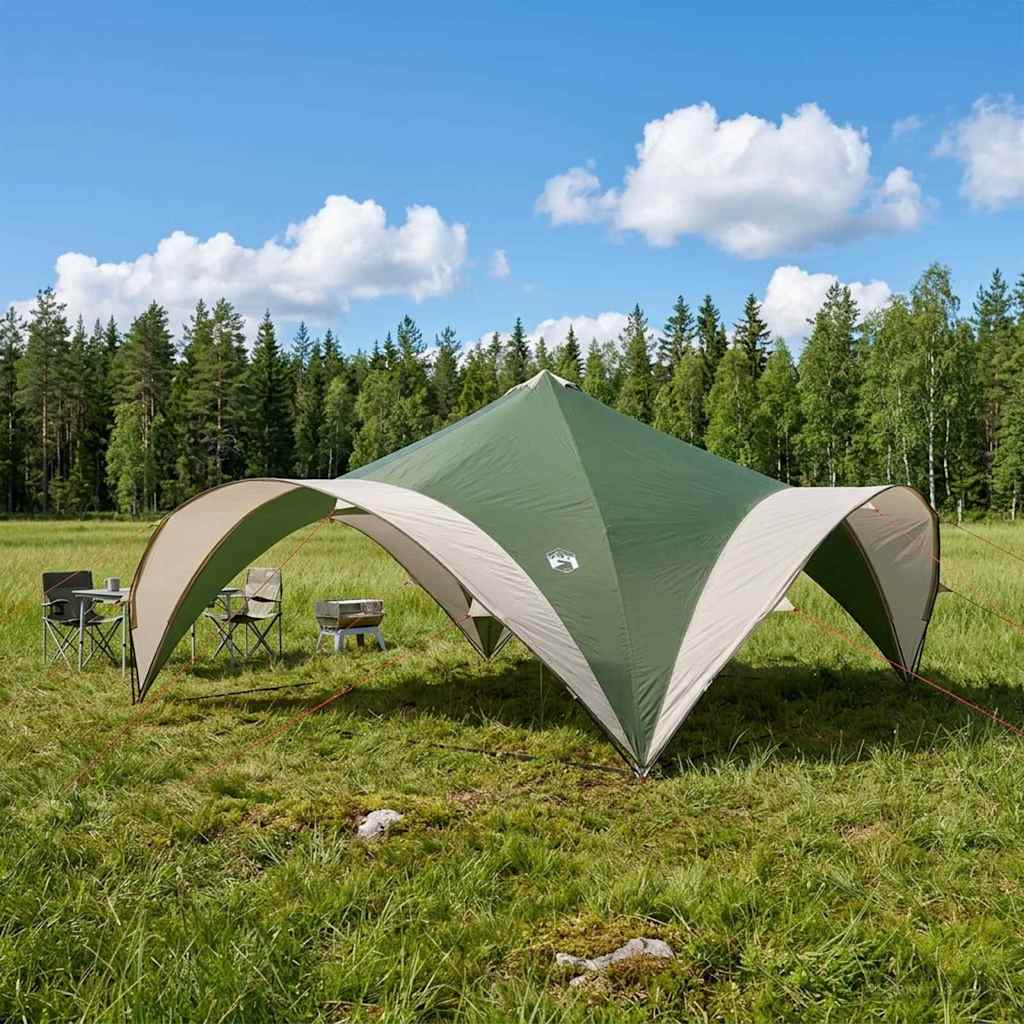 Šator za zabave Zelena 400 x 400 x 320 cm Poliester i čelik