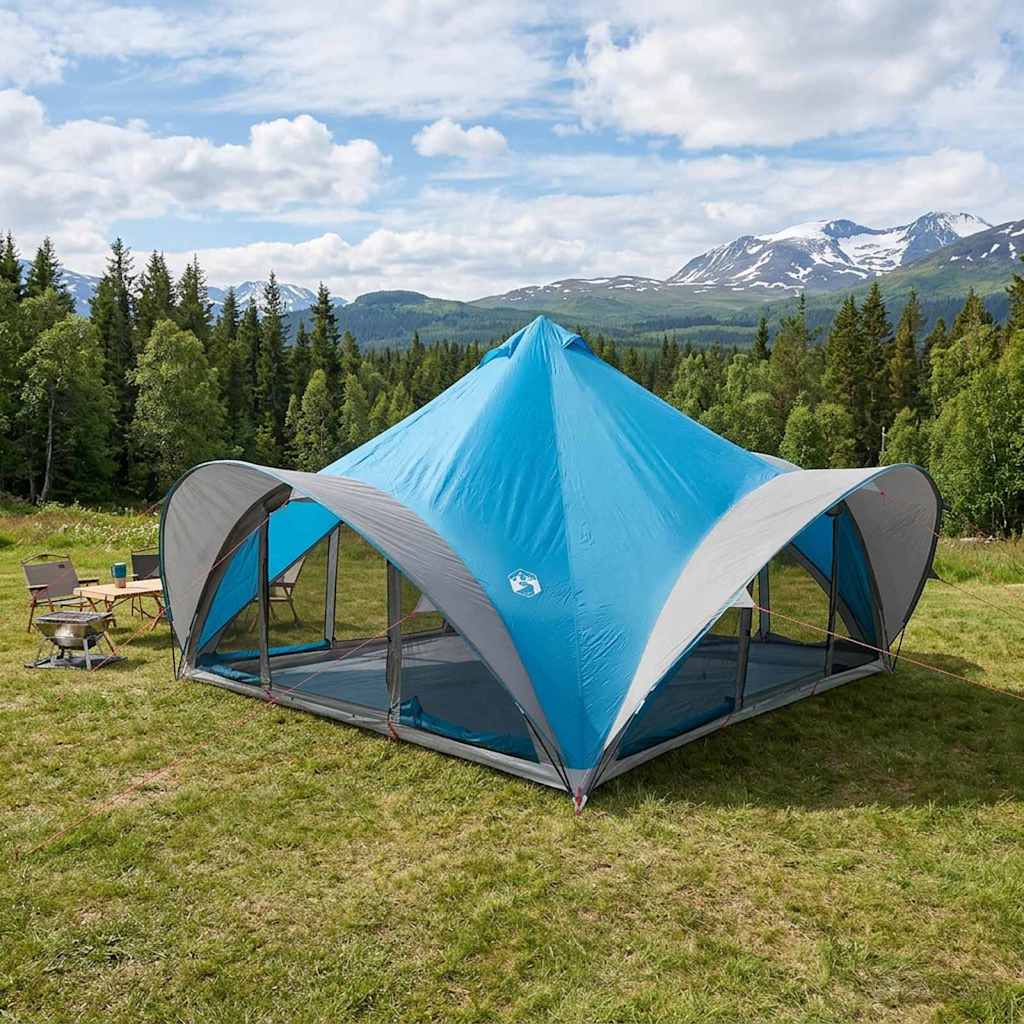 Tipi šator s krovom Plava Za 18 osoba Poliester i čelik