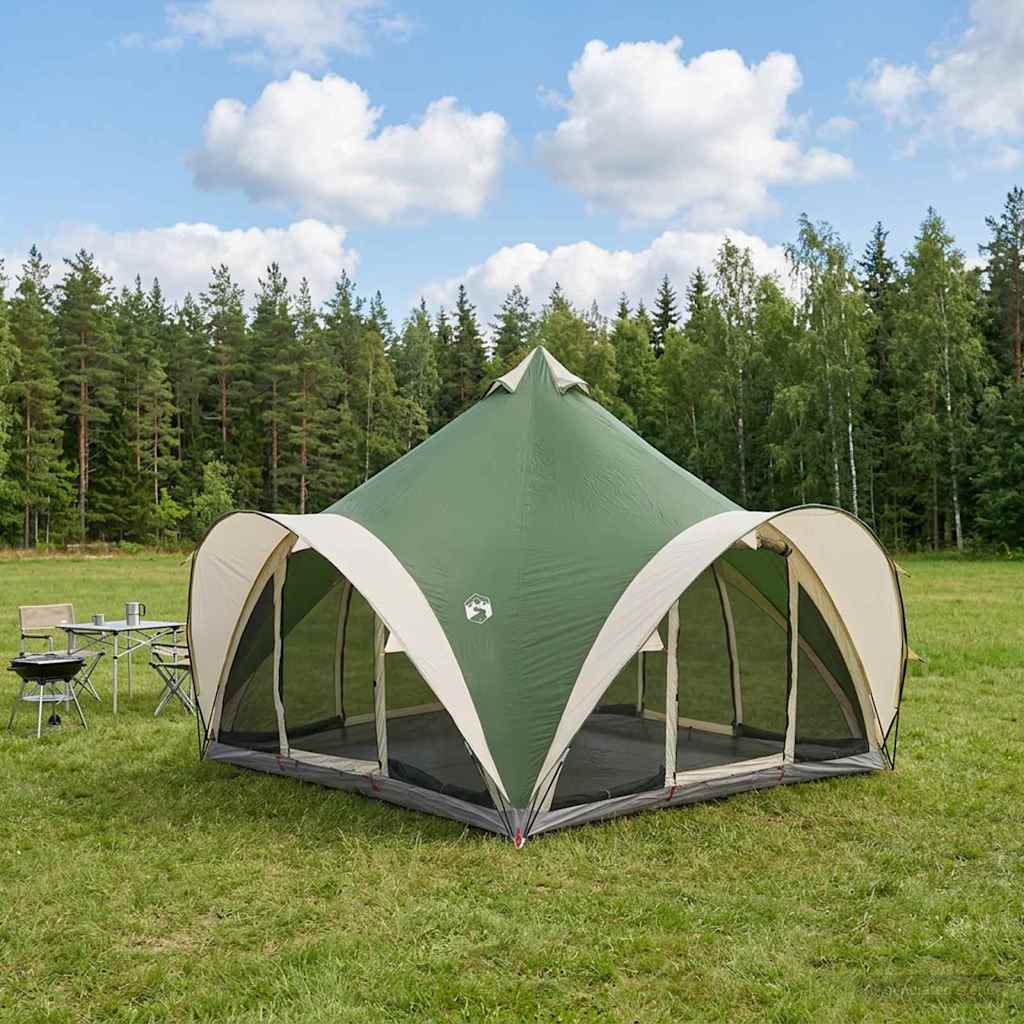 Tipi šator s krovom Zelena 6 osoba Poliester i čelik