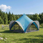 Tipi šator s krovom Plava 6 osoba Poliester i čelik