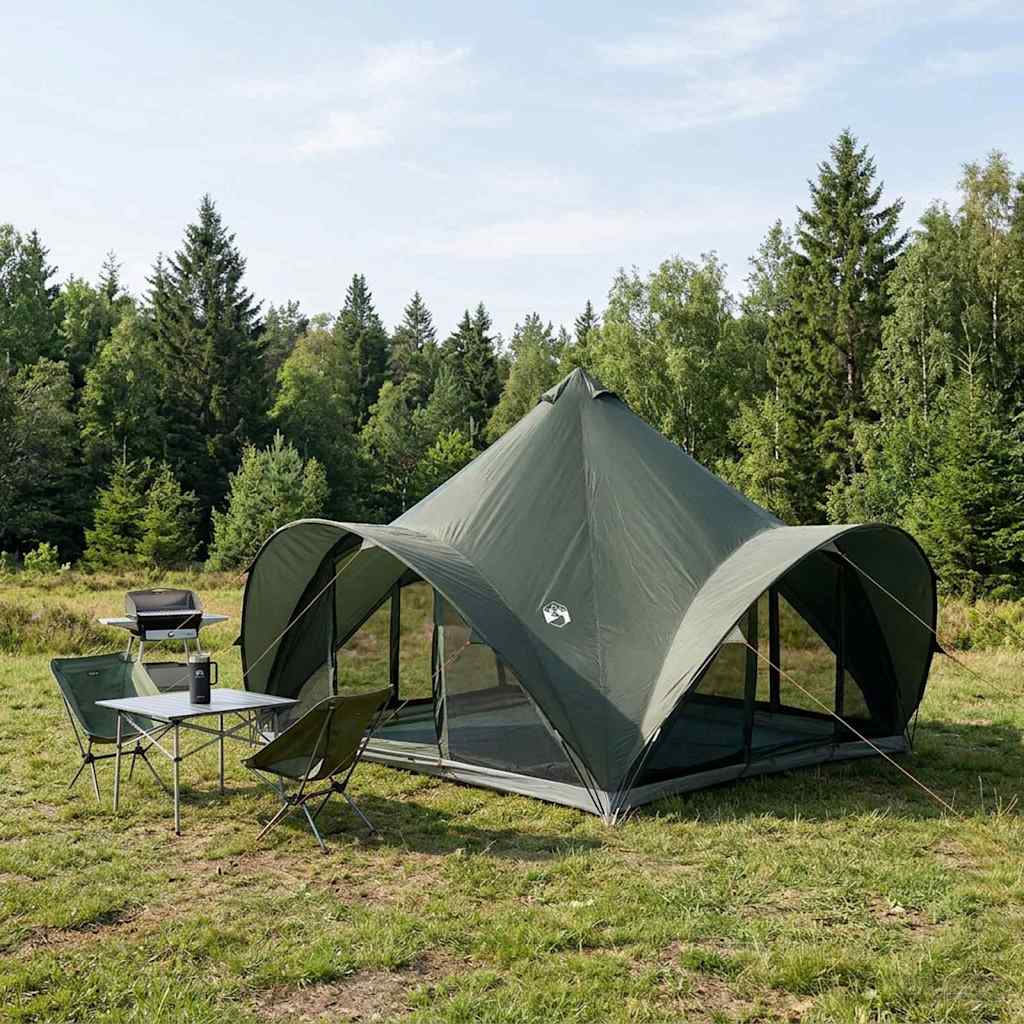 Tipi šator s krovom Vojska zelena 6 osoba Poliester i čelik