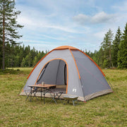 Kamping šator s krovom Siva i narančasta 275 x 215 x 125 cm