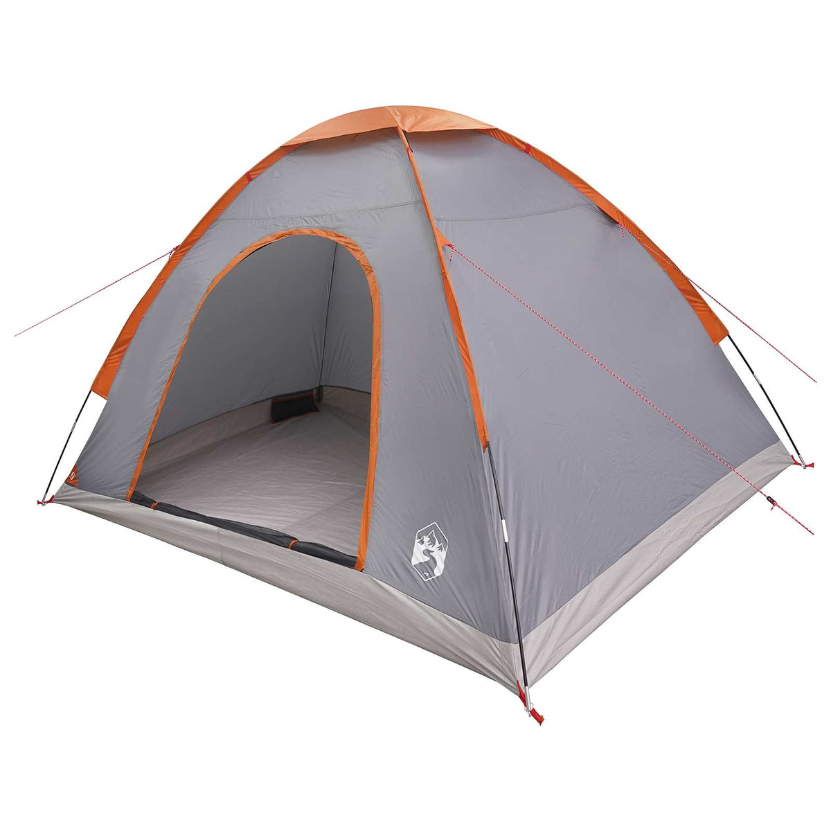 Kamping šator s krovom Siva i narančasta 275 x 215 x 125 cm