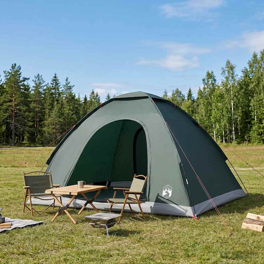 Kamping šator s krovom Maslinasto zelena 275 x 215 x 125 cm