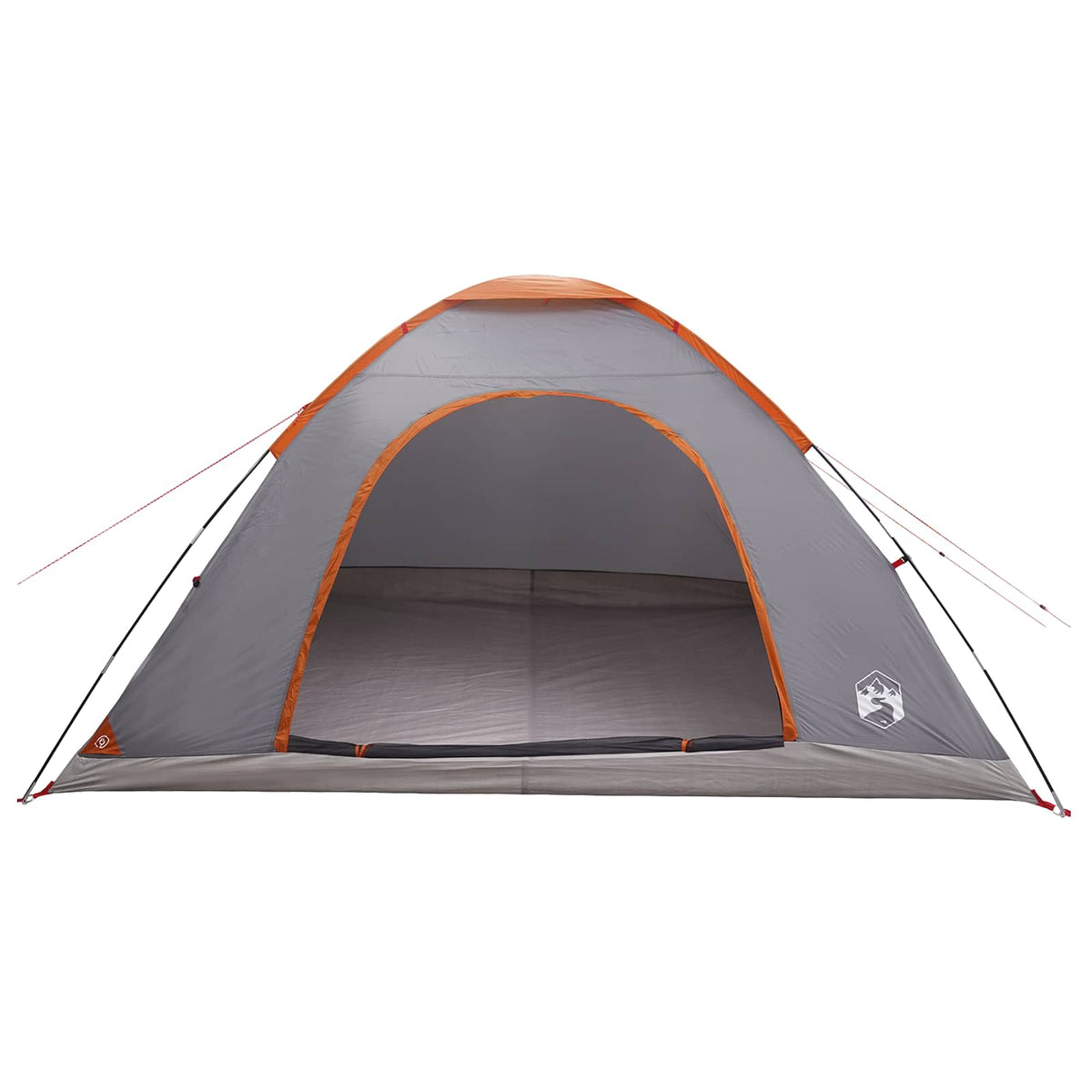 Kamping šator s krovom Siva i narančasta 335 x 275 x 180 cm