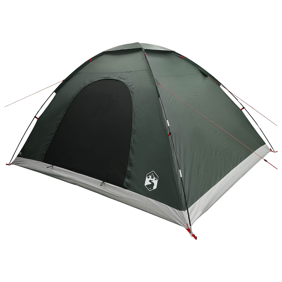 Kamping šator s krovom Maslinasto zelena 335 x 275 x 180 cm