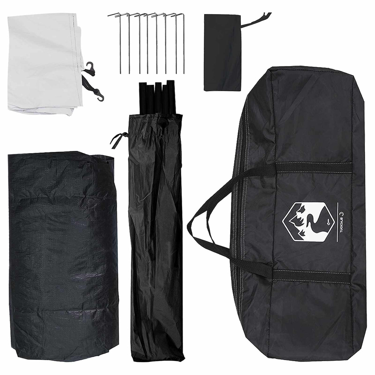 Kamping šator s krovom Bijeli Blackout 335 x 275 x 180 cm