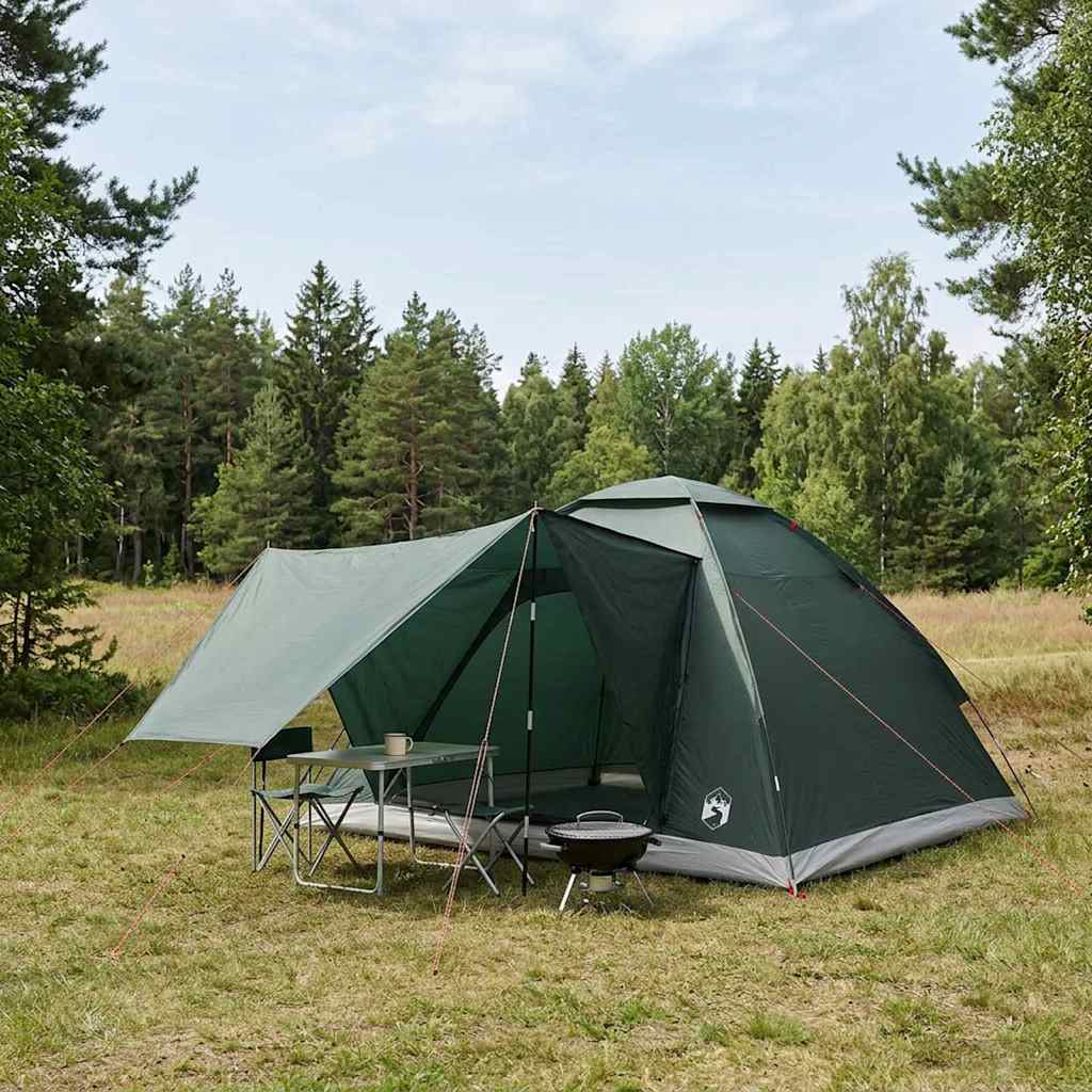 Kamping šator s krovom Maslinasto zelena 275 x 215 x 125 cm