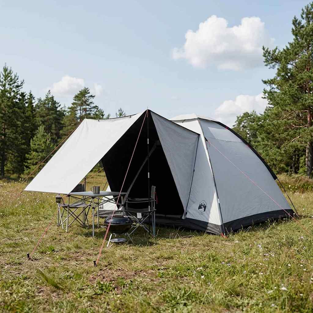 Kamping šator s krovom Bijeli Blackout 275 x 215 x 125 cm