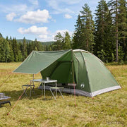 Kamping šator s krovom Zelena 6 osoba Poliester i čelik