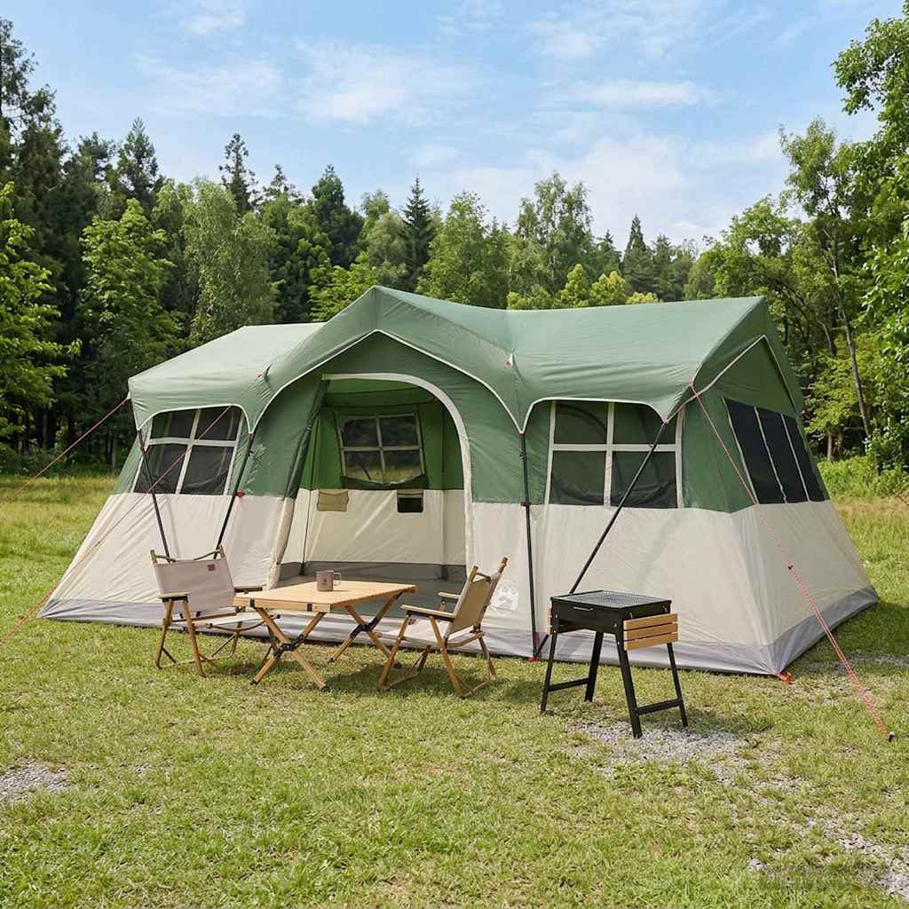 Obiteljski šator Zelena 487 x 340 x 216 cm Poliester i čelik
