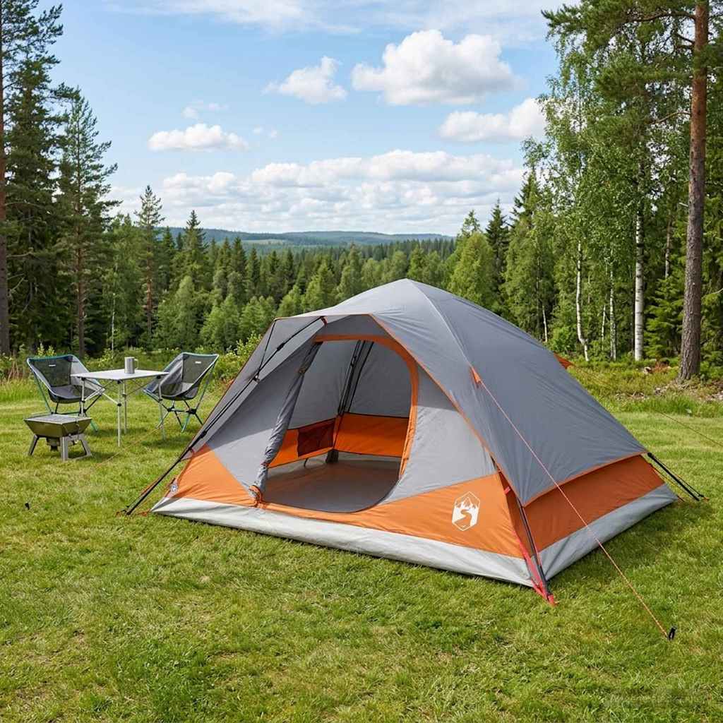 Instant šator s krovom Siva i narančasta 305 x 215 x 140 cm