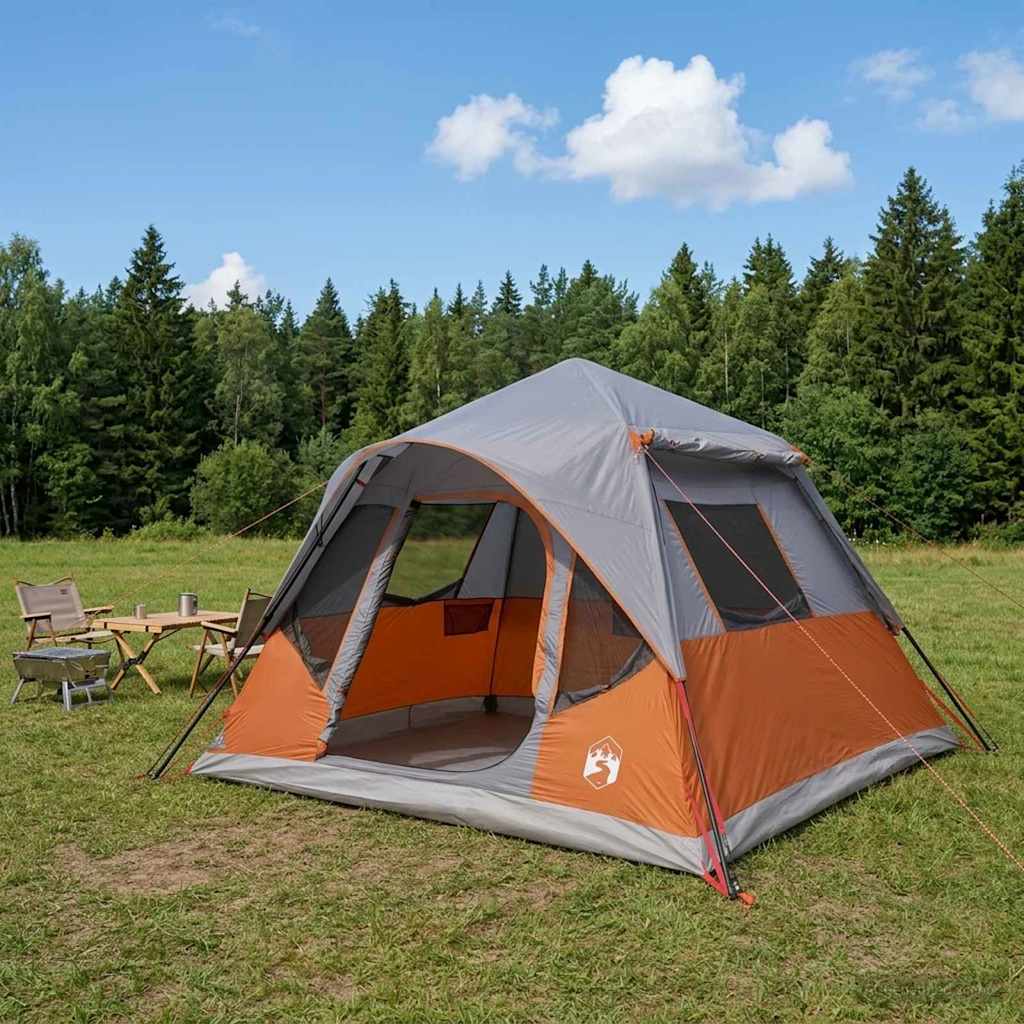 Instant šator s krovom Siva i narančasta 305 x 275 x 190 cm