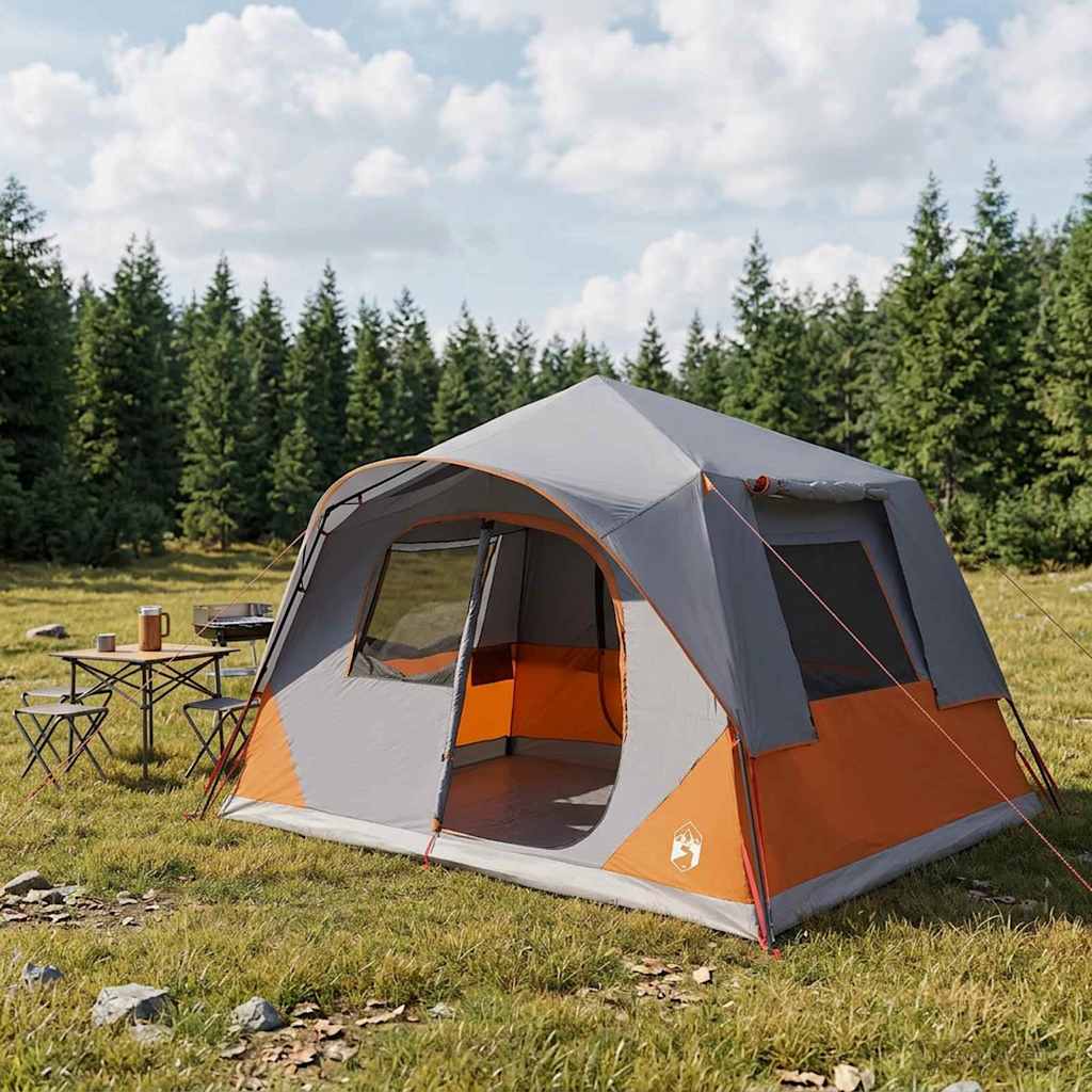 Instant šator s krovom Siva i narančasta 365 x 380 x 200 cm