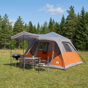Obiteljski šator s krovom Siva i narančasta 305 x 275 x 190 cm