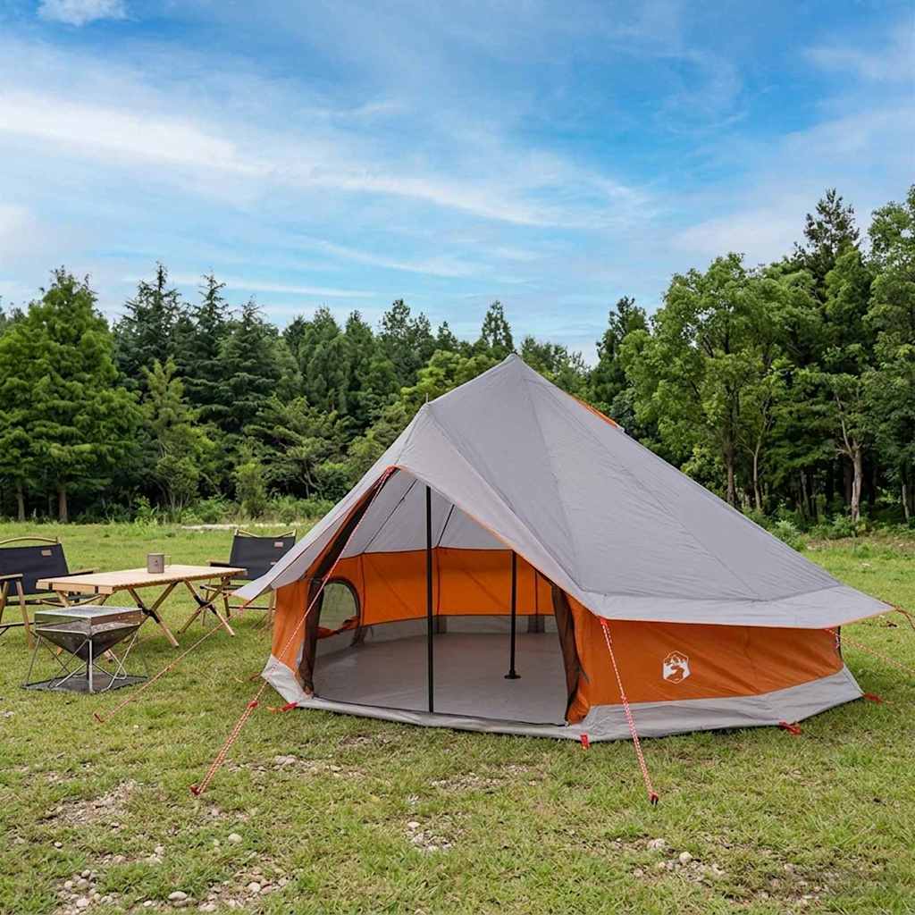 Tipi šator s krovom Siva i narančasta 700 x 700 x 395 cm
