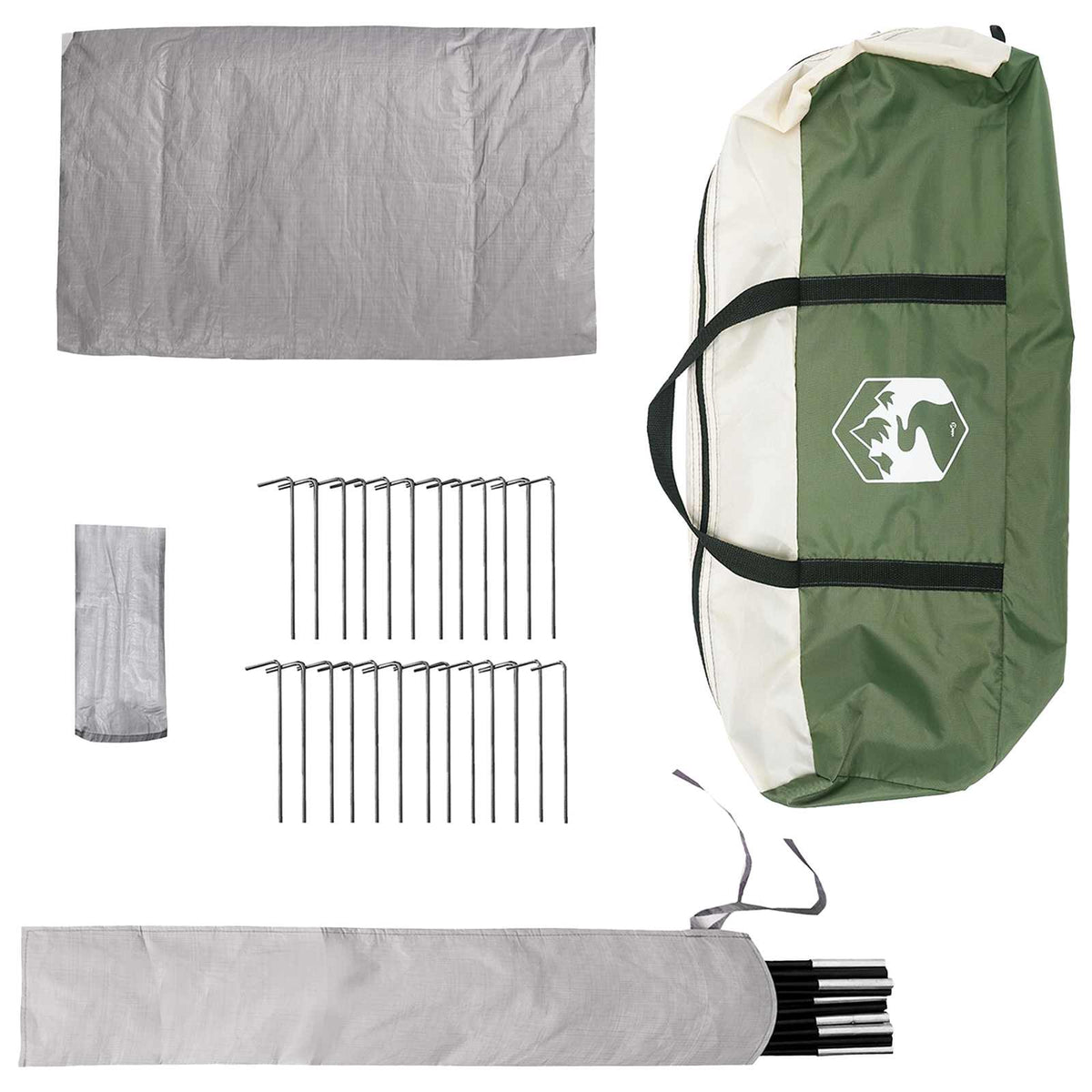 Tipi šator s krovom Zelena 800 x 800 x 430 cm Poliester i čelik