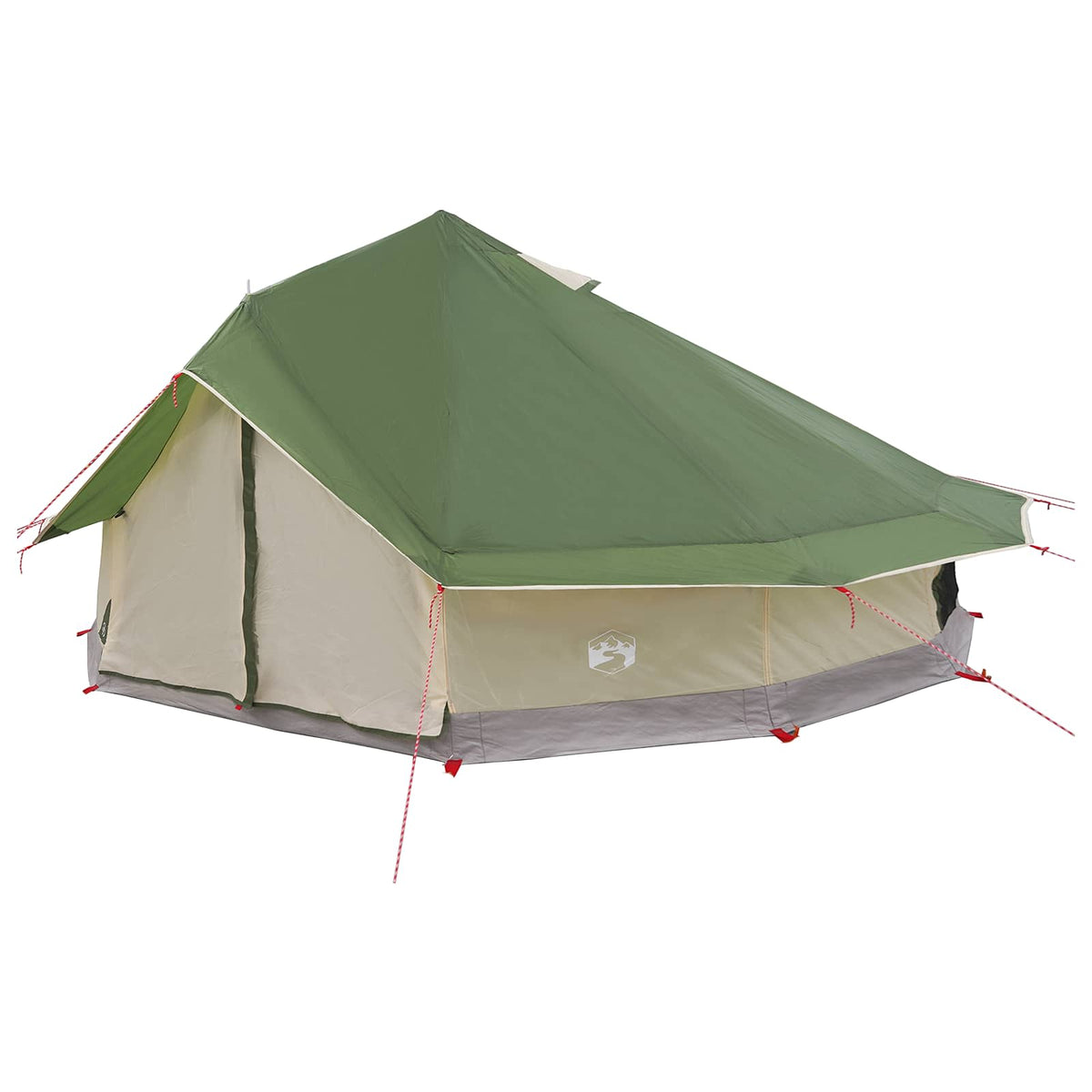 Tipi šator s krovom Zelena 800 x 800 x 430 cm Poliester i čelik