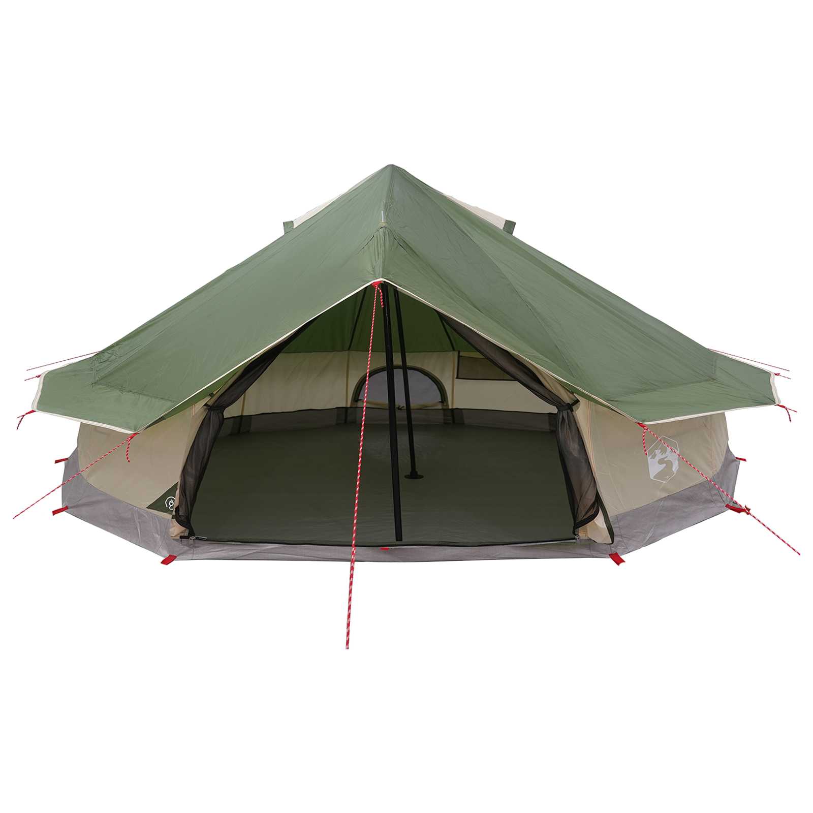 Tipi šator s krovom Zelena 800 x 800 x 430 cm Poliester i čelik