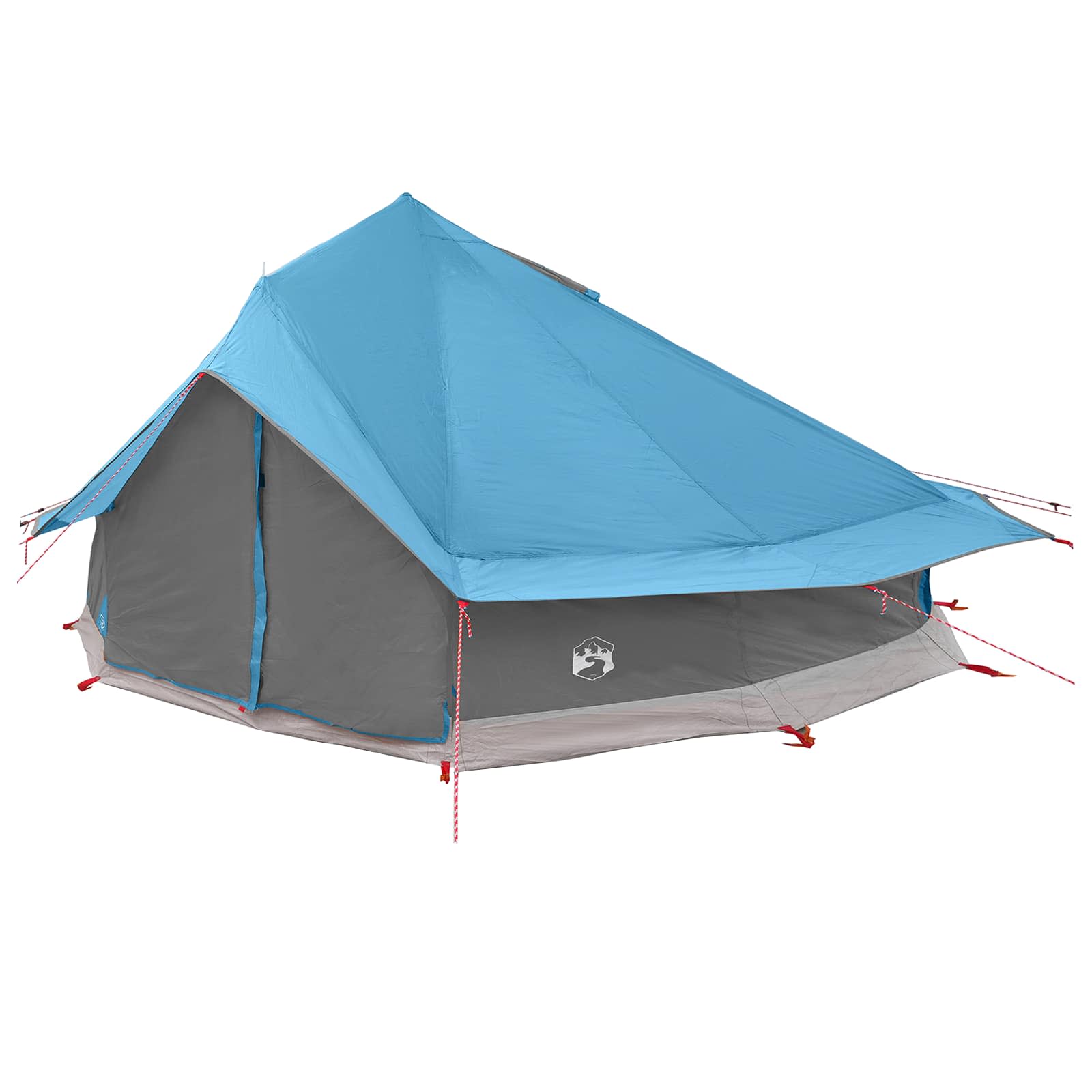 Tipi šator s krovom Plava 800 x 800 x 430 cm Poliester i čelik