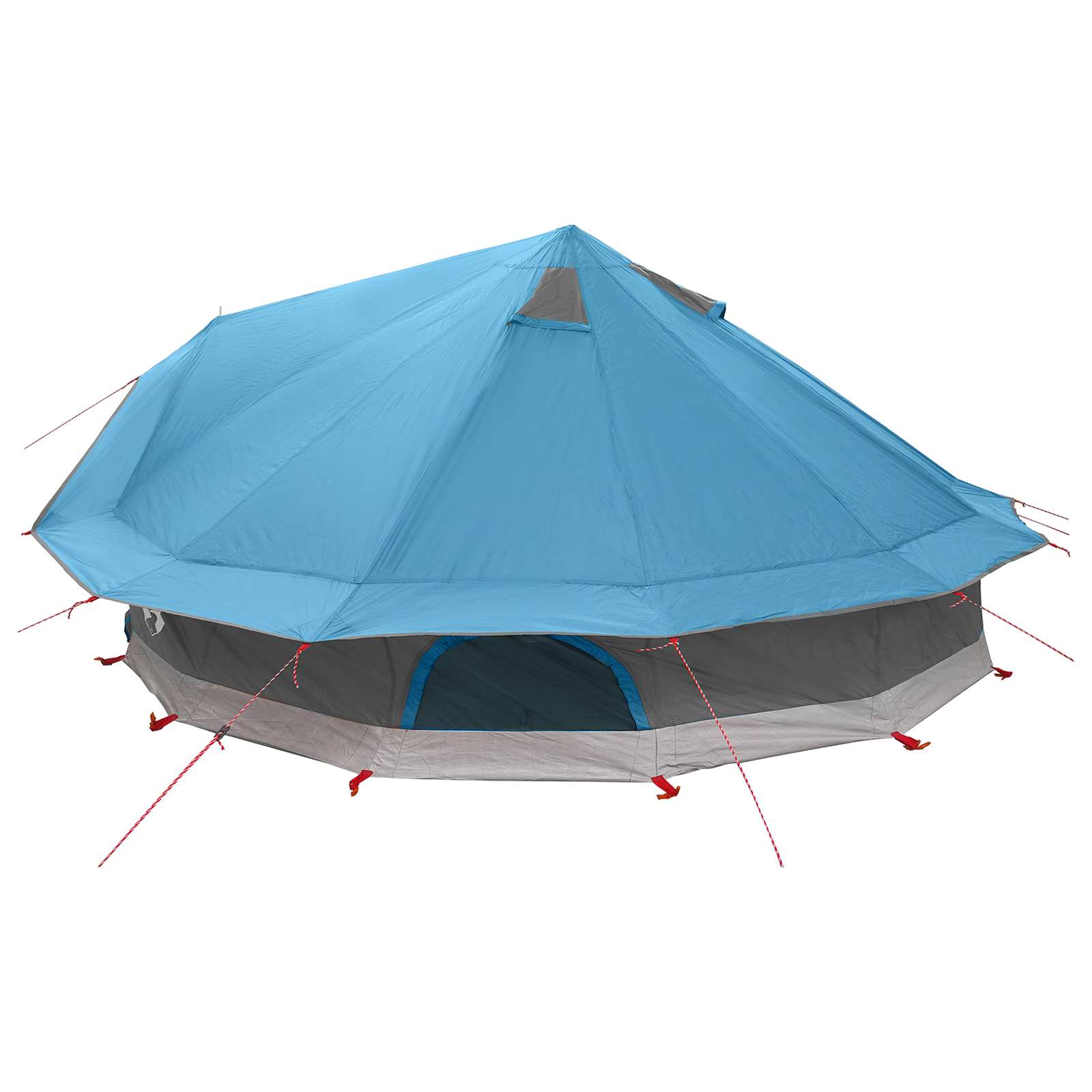 Tipi šator s krovom Plava 800 x 800 x 430 cm Poliester i čelik