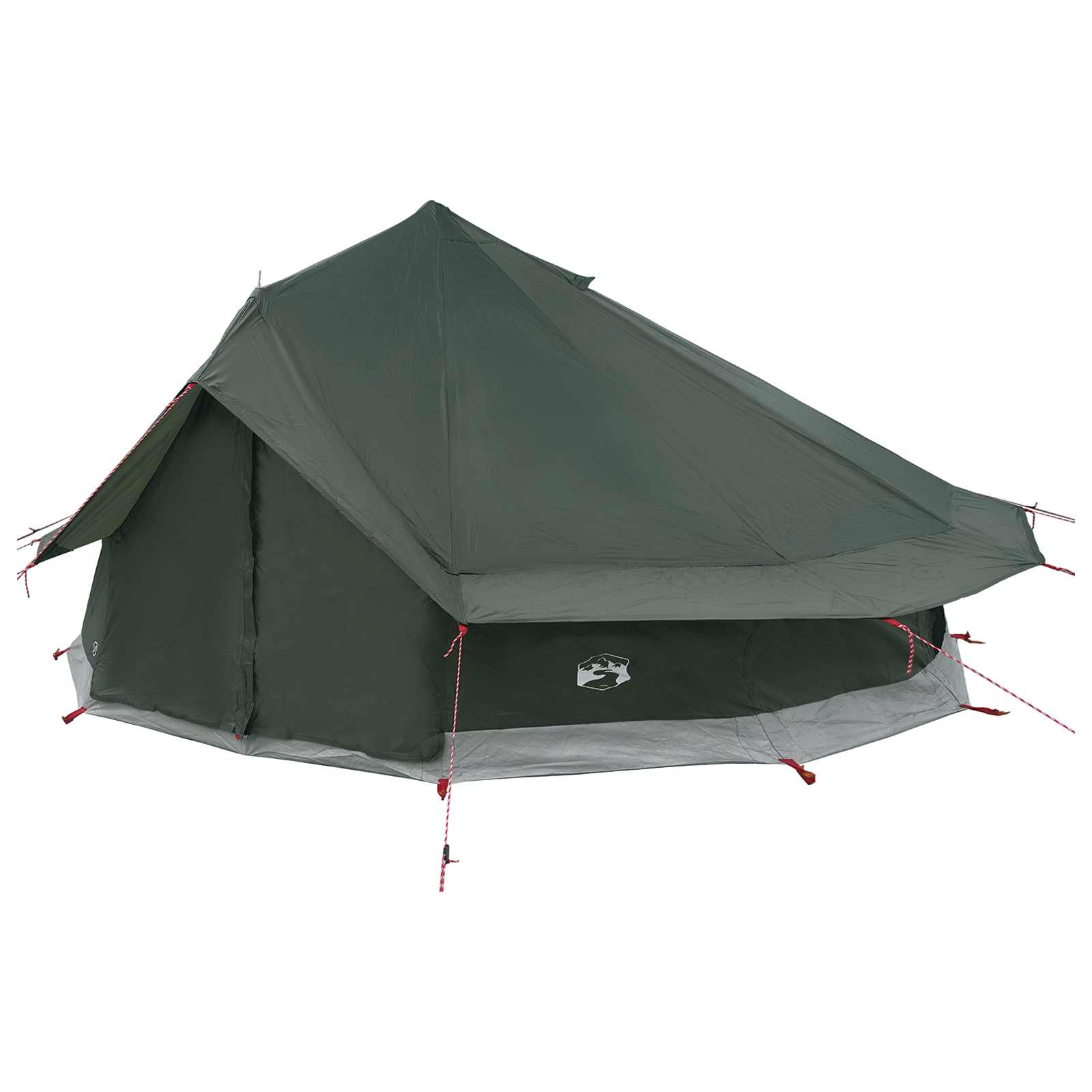 Tipi šator s krovom Maslinasto zelena 800 x 800 x 430 cm