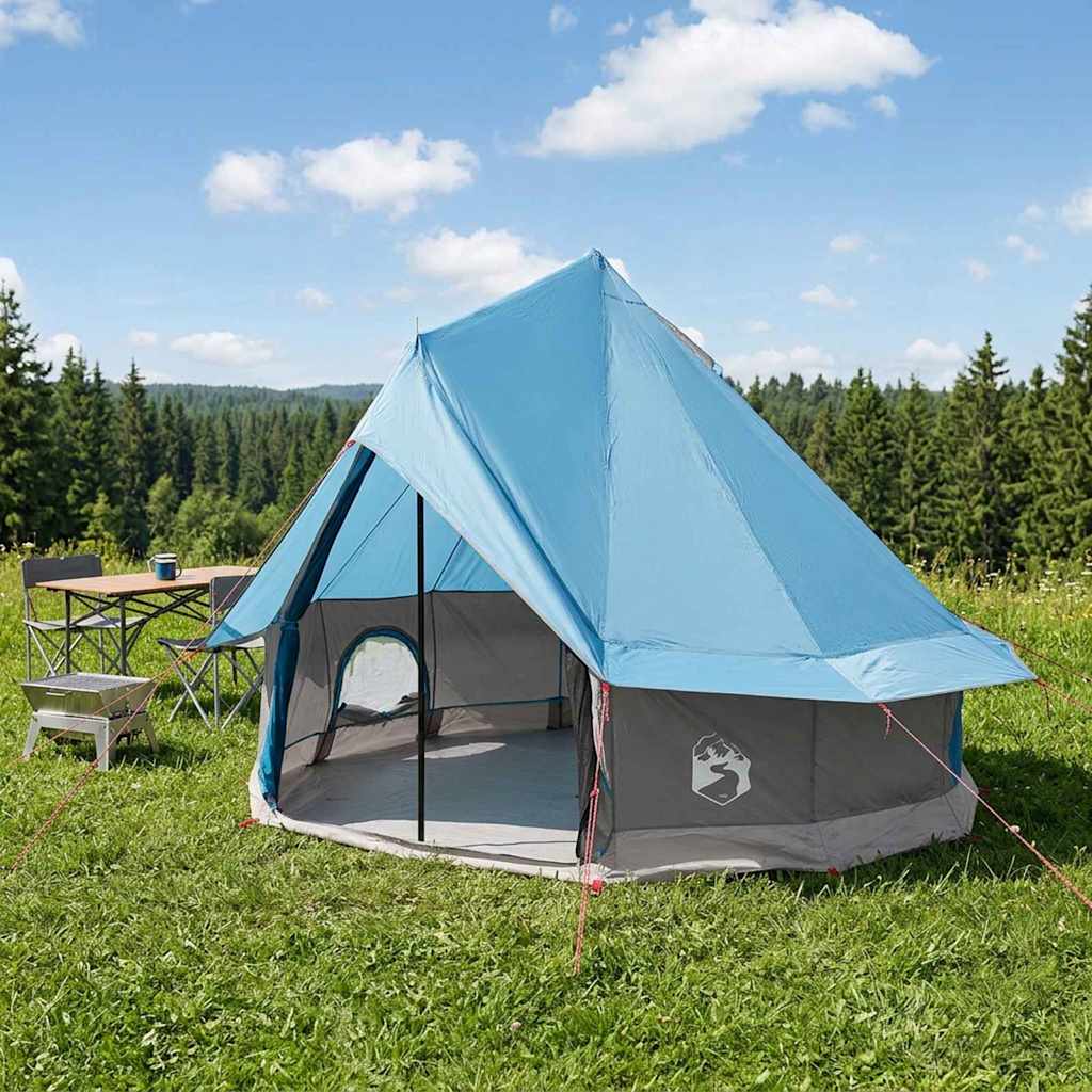 Tipi šator s krovom Plava 250 x 250 cm Poliester i čelik
