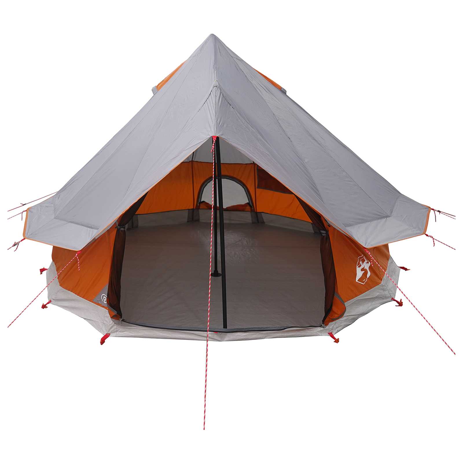 Tipi šator Siva i narančasta 250 x 250 cm Poliester i čelik