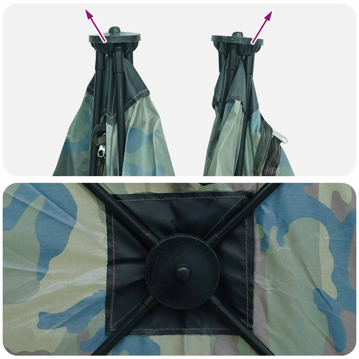 Lovni šator Maskirna 145 x 145 x 150 cm Poliester i čelik