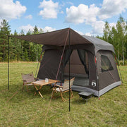 Obiteljski šator Smeđa siva 380 x 260 x 190 cm Poliester