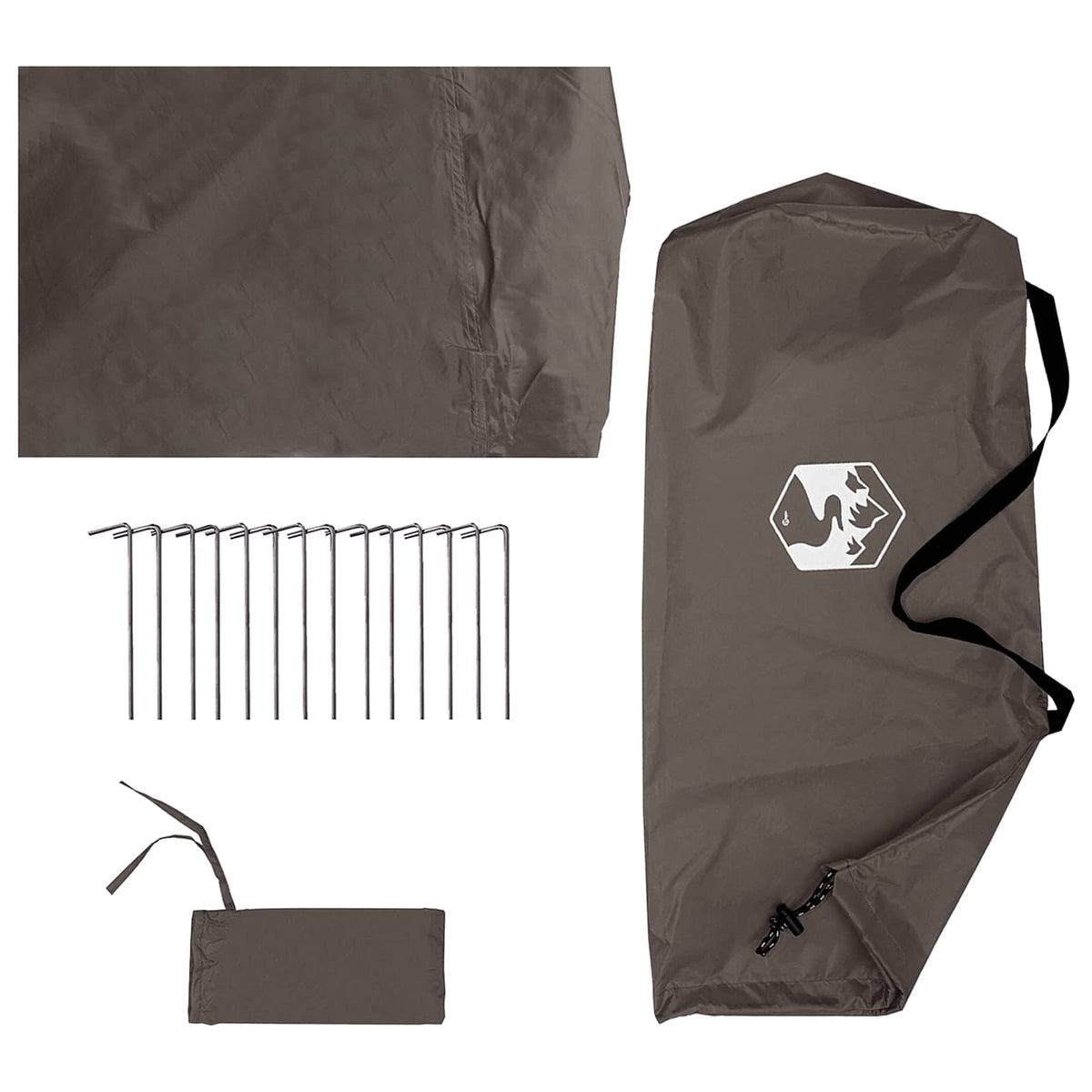 Zaštitna platna za kampiranje s mrežastim zidovima Smeđa siva
