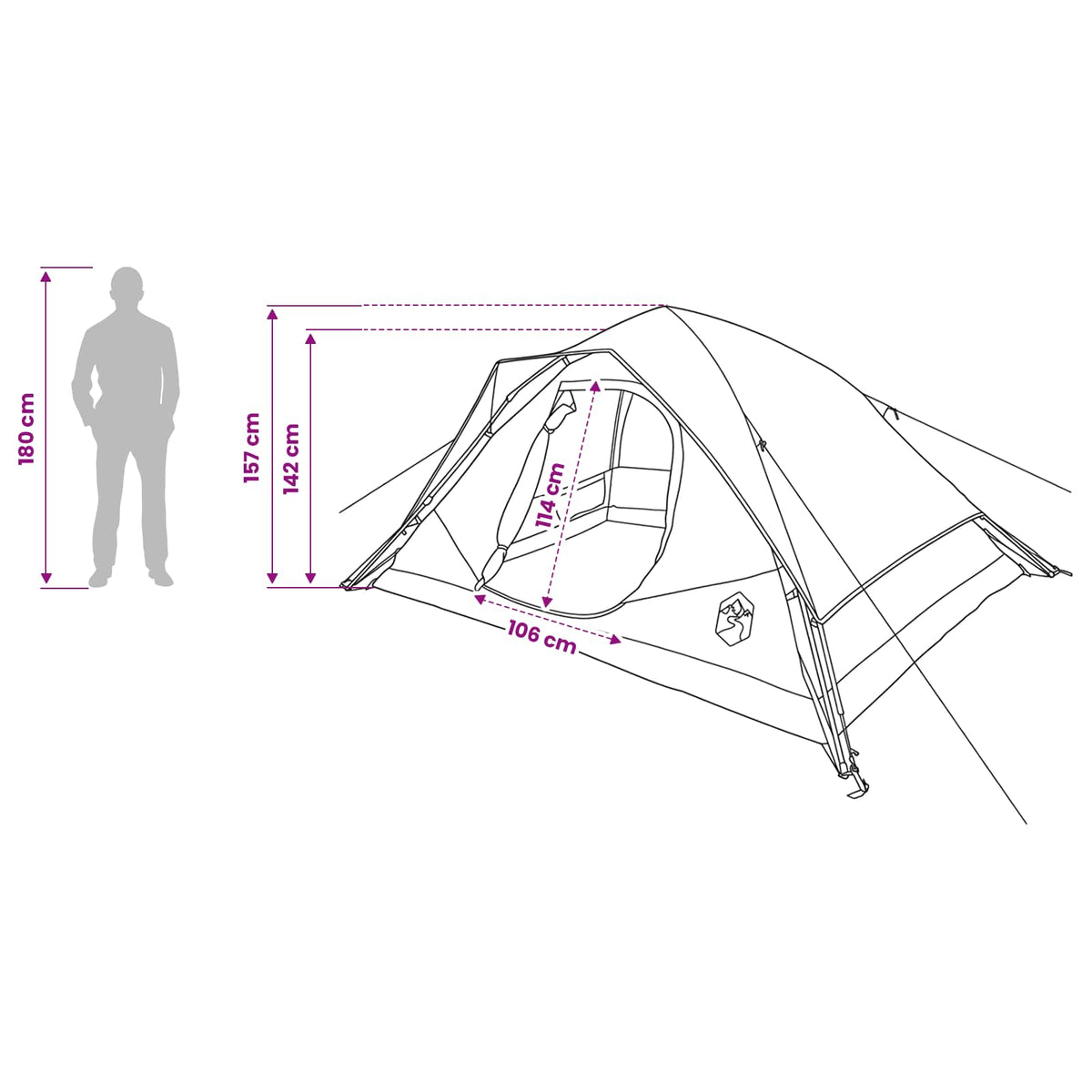 Instant šator s krovom Maslinastozelena 305 x 215 x 140 cm