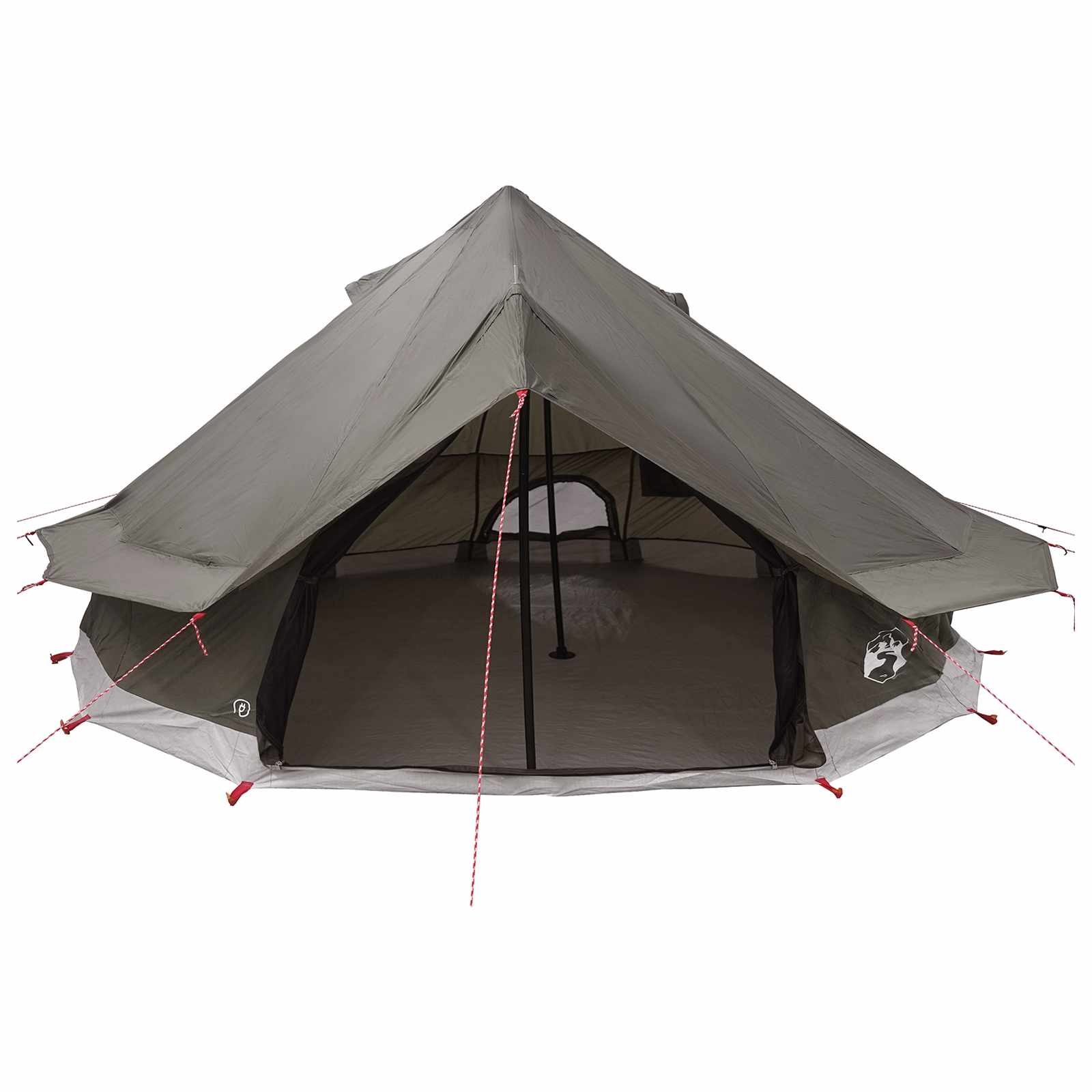 Tipi šator Smeđa siva 700 x 700 x 395 cm Poliester i čelik