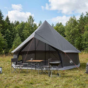 Tipi šator Smeđa siva 300 x 300 x 200 cm Poliester i čelik