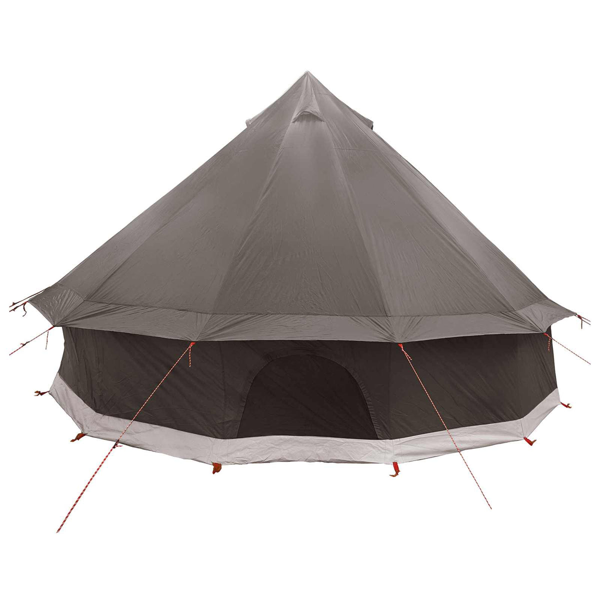 Tipi šator Smeđa siva 300 x 300 x 200 cm Poliester i čelik