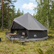Tipi šator Smeđa siva 400 x 400 x 250 cm Poliester i čelik