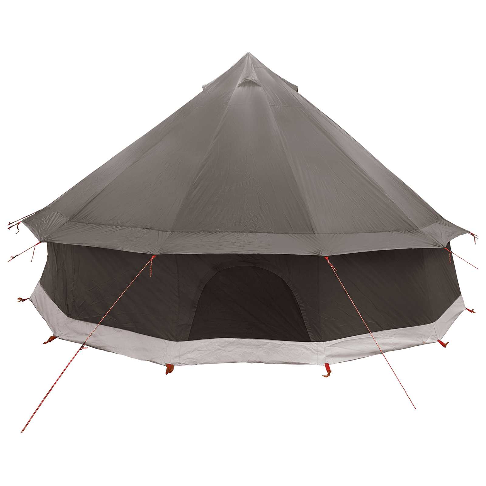 Tipi šator Smeđa siva 400 x 400 x 250 cm Poliester i čelik