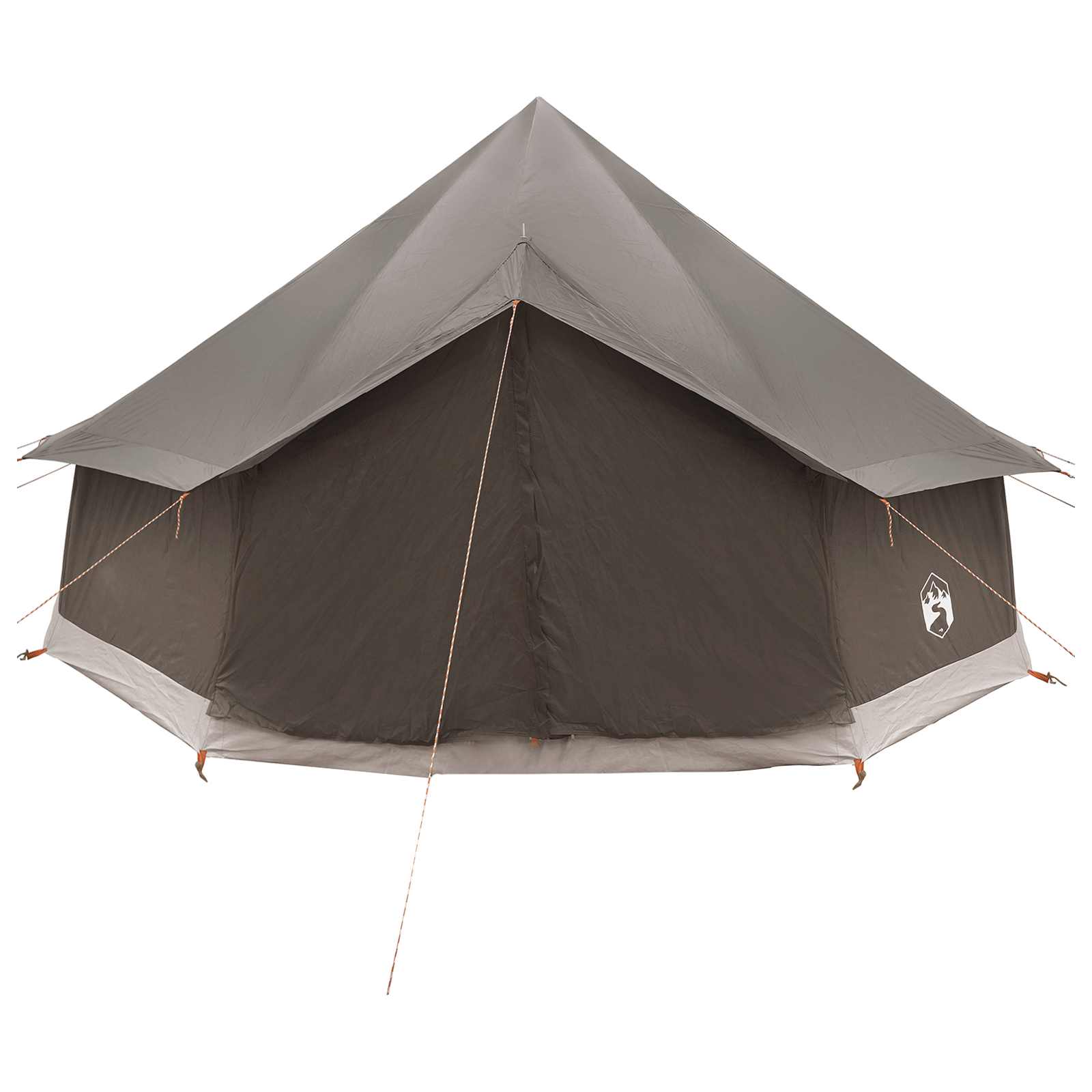Tipi šator Smeđa siva 400 x 400 x 250 cm Poliester i čelik
